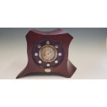 A mantel clock made from four blade wooden propeller, plaque to base ‘Chief Master Mechanic’ R.