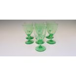 Seven uranium wine glasses