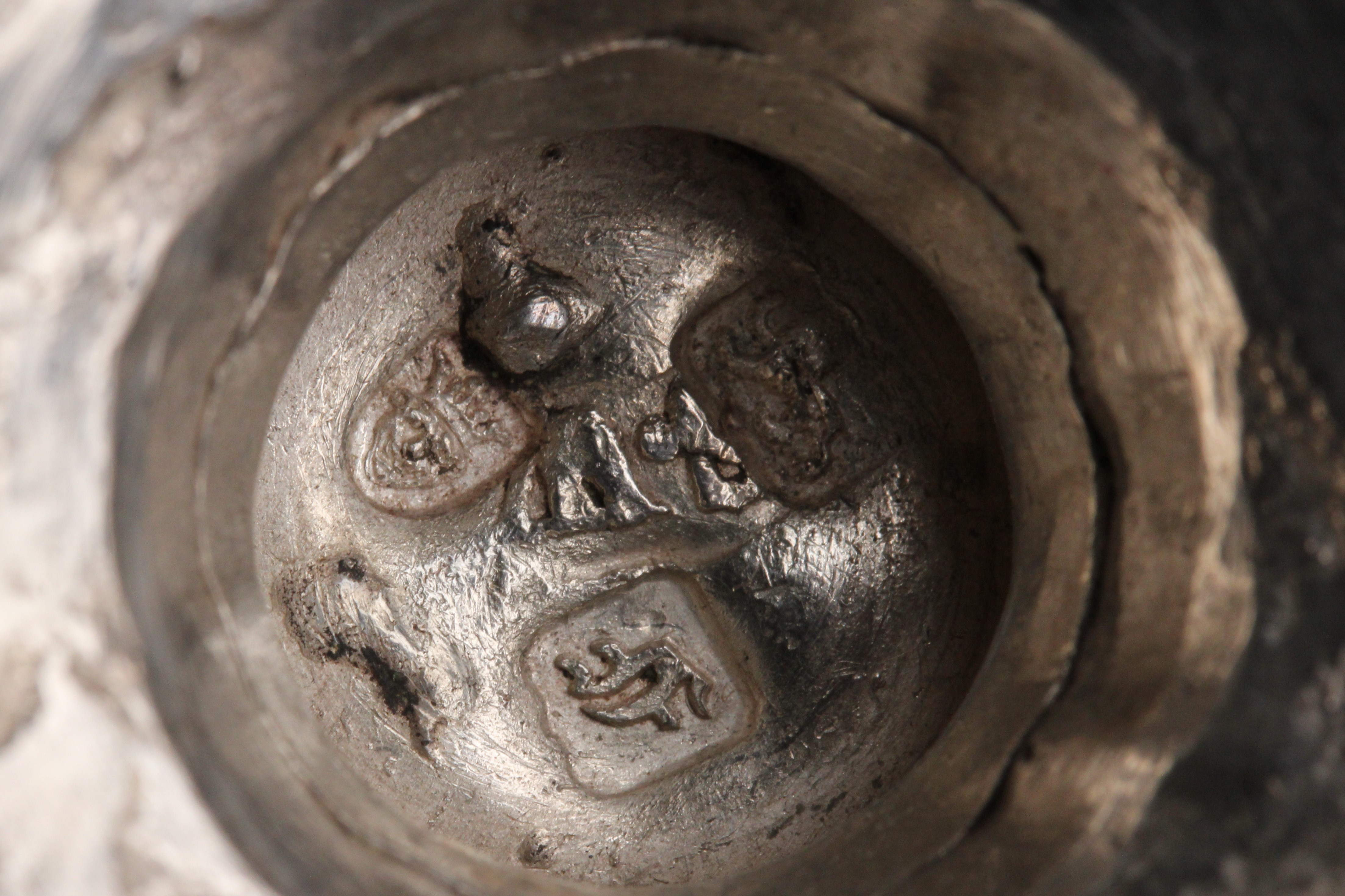 A George III silver sugar caster with a matching spice pot marks for London 1761 - Image 10 of 10