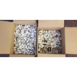 Two boxes of various thimbles. IMPORTANT: Online viewing and bidding only. No in person collections,