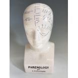 Phrenology bust marked ‘Phrenology by L. N. Fowler. IMPORTANT: Online viewing and bidding only. No