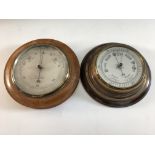 Two wall hanging barometers, one British made, one Kilpatrick & Co. IMPORTANT: Online viewing and
