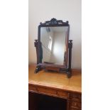 A rosewood Victorian freestanding mirror. IMPORTANT: Online viewing and bidding only. Collection