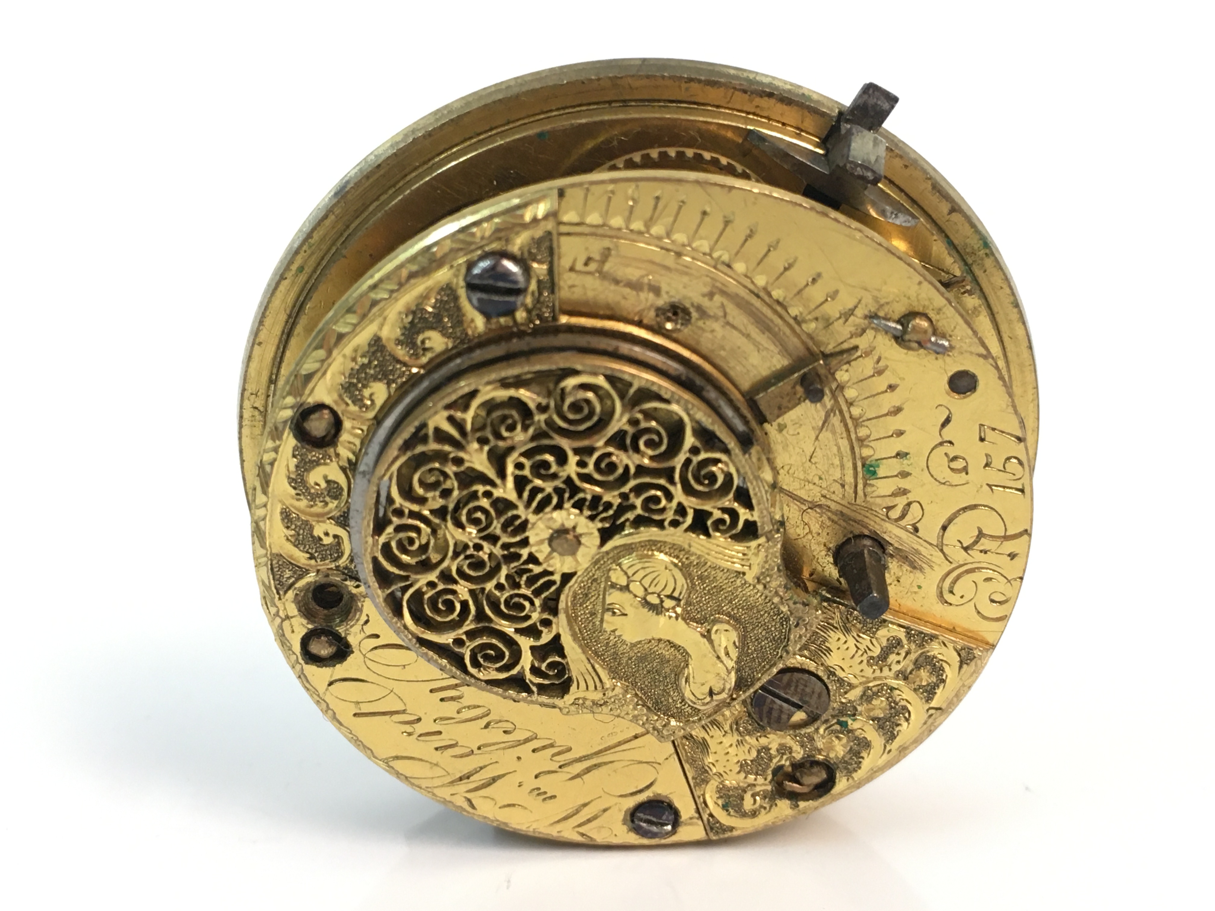 A William Ward Spilsby 19th century silver pair cased fusee pocket watch. Online viewing and bidding - Image 2 of 2