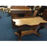 A 19th century mahogany duchess style dressing table with a mahogany two drawer sideboard.