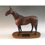 Beswick figurine Arkle Champion Steeplechaser on wooden base, height 30cm. IMPORTANT: Online viewing