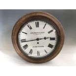 A Swinden & Sons 27 Temple St Birmingham fusee movement wall clock. IMPORTANT: Online viewing and