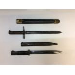 Two bayonets. IMPORTANT: Online viewing and bidding only. Collection by appointment via our website