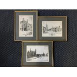 W.A. DONALD. Framed, signed in pencil and titled ‘St Edwards School Oxford’, etching, 20cm x 26.5cm,