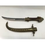 A Kirpan marked ‘lemelopsitte’ to blade with decorative sheath, length 43.5cm. IMPORTANT: Online