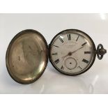 An Edward Barwise Liverpool 14798 railway timekeeper 1863 silver pocket watch. Online viewing and