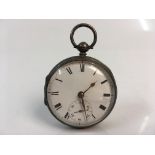 A Samuel Henry Leah 19th century silver fusee pocket watch. Online viewing and bidding only. No in