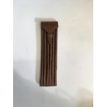 Six section spile rod set in leather case. IMPORTANT: Online viewing and bidding only. No in