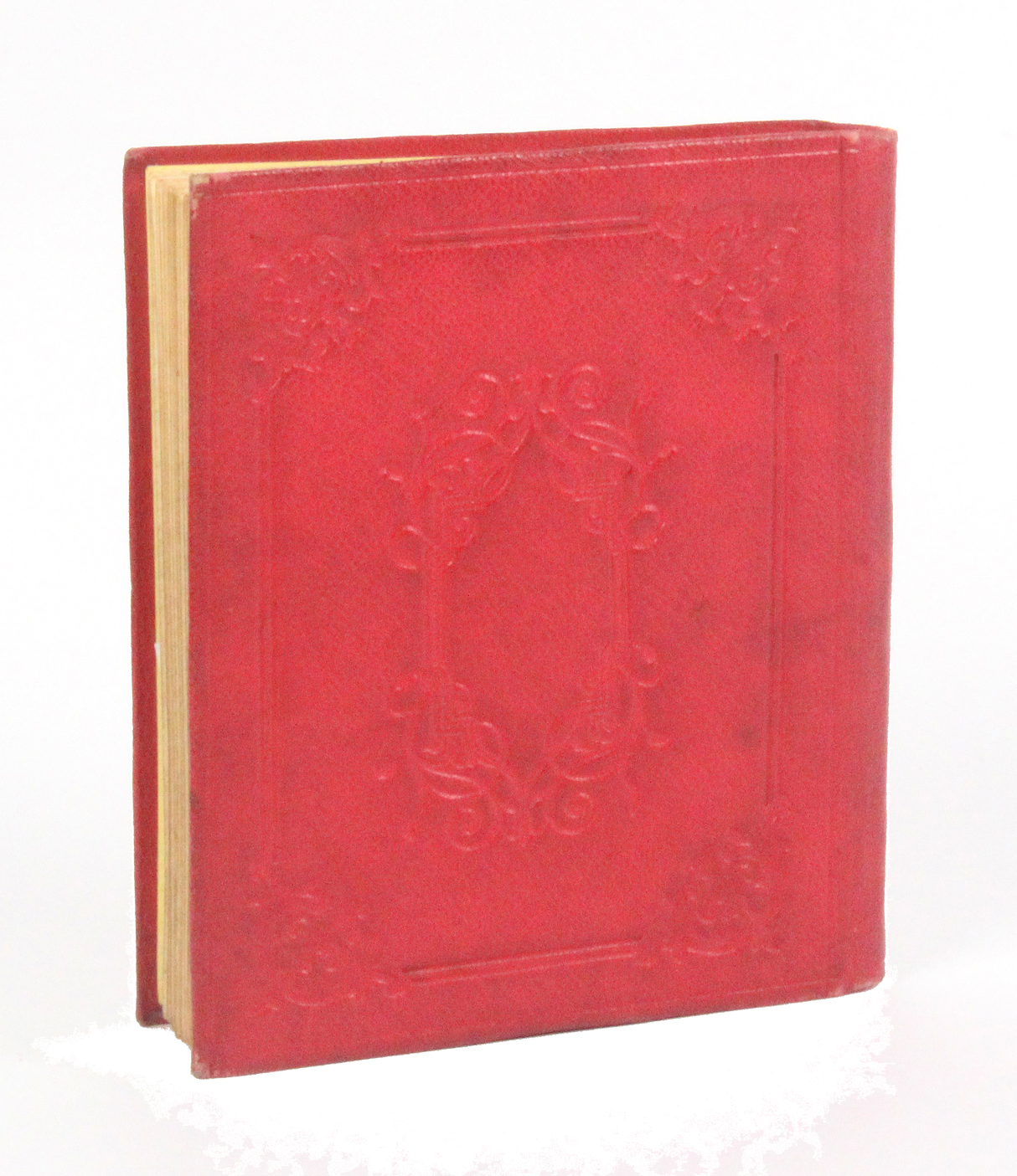 A mix 19th Century red leather bound book with hinged hand coloured plates - The Lady's Toilet, - Image 2 of 3