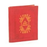 A mix 19th Century red leather bound book with hinged hand coloured plates - The Lady's Toilet,