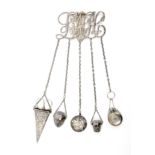 An impressive American silver chatelaine, the reverse of the clip stamped 'Black Starr and Frost,