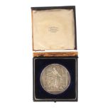 Crystal Palace International Exhibition 1881, a silver award medal by J. Pinches, Brittania