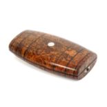 An attractive mid 19th Century fully fitted French etui veneered in burr mulberry, and inlaid with