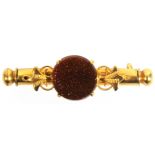 A Victorian gilt brass nanny brooch, in near mint condition, original fresh gilt, circular spangle