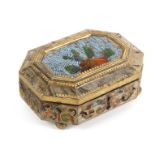 “A very rare George III feather decorated sewing box, and a companion box the first of elongated