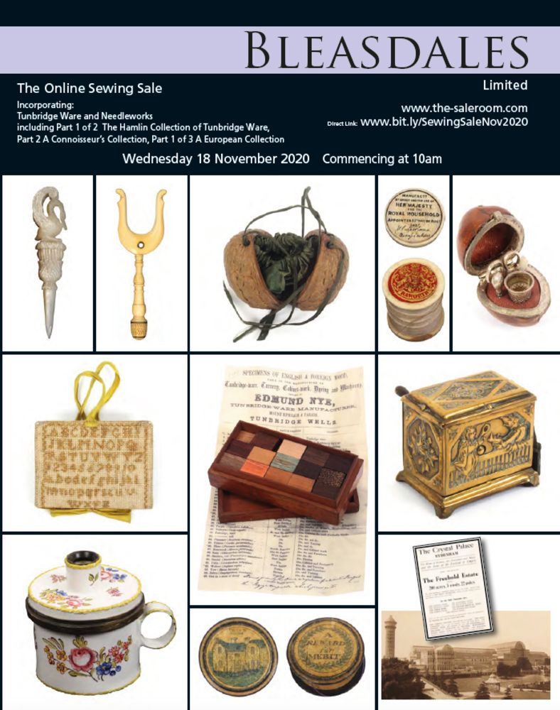 Sewing Sale Inc.: Tunbridge Ware & Needleworks inc. The Hamlin Collection of Tunbridge Ware, A Connoisseur’s Collection, A European Collection