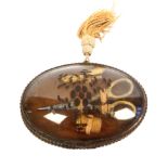 A rare 19th Century French sewing set for a child contained within an engraved glass egg, probably