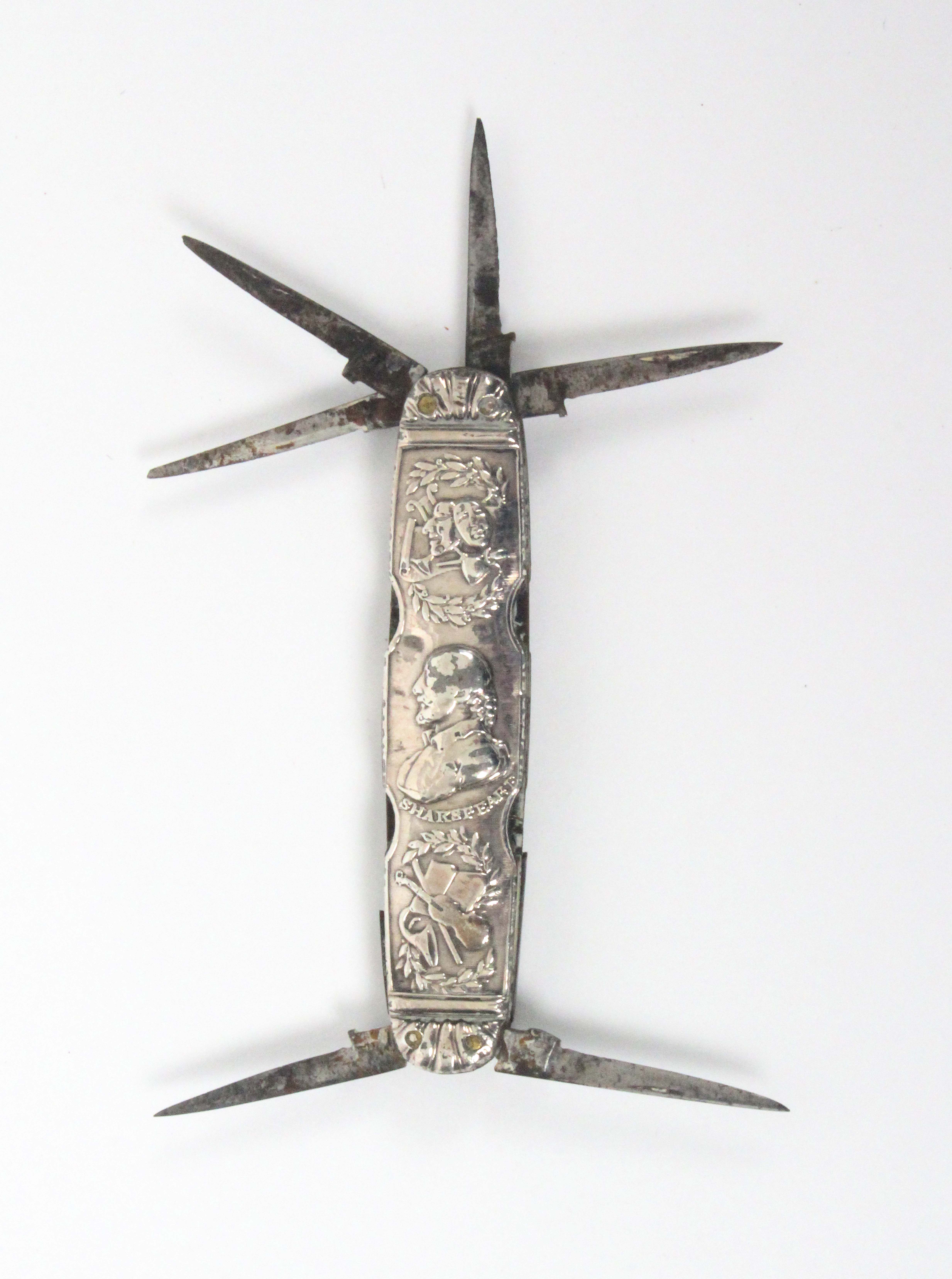 A late 18th century pocket knife commemorating Shakespeare probably produced for David Garrick’s
