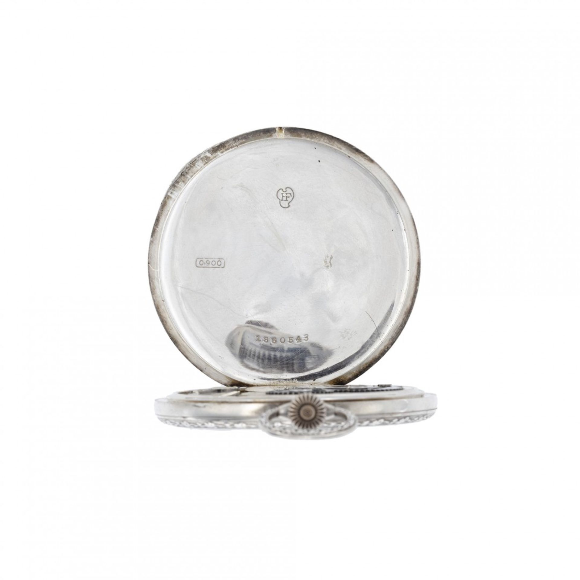 SILVER POCKET WATCH, CIRCA 1910 - Bild 3 aus 4