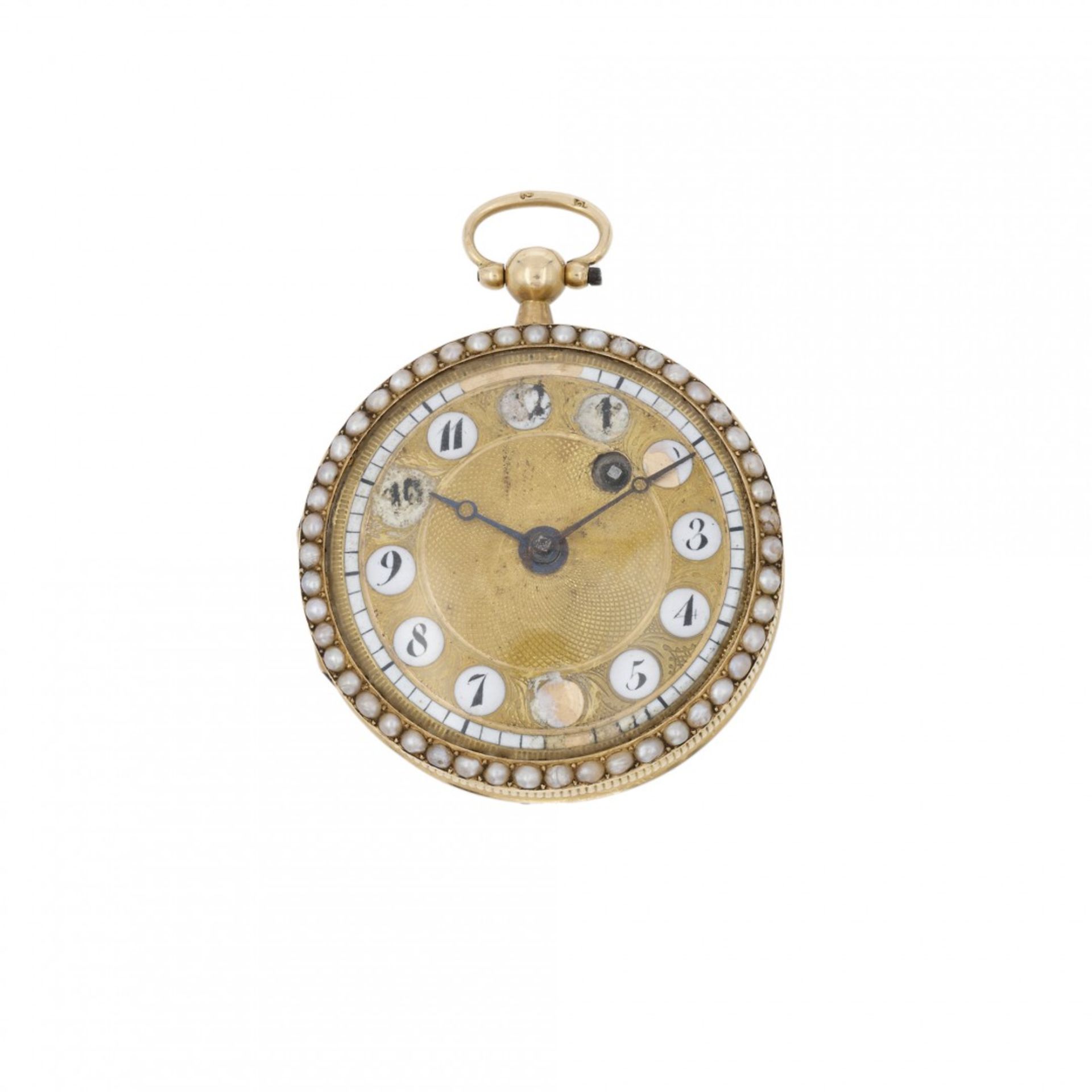 GOLD RIGAUD PENDAT WATCH, 1830 CIRCA