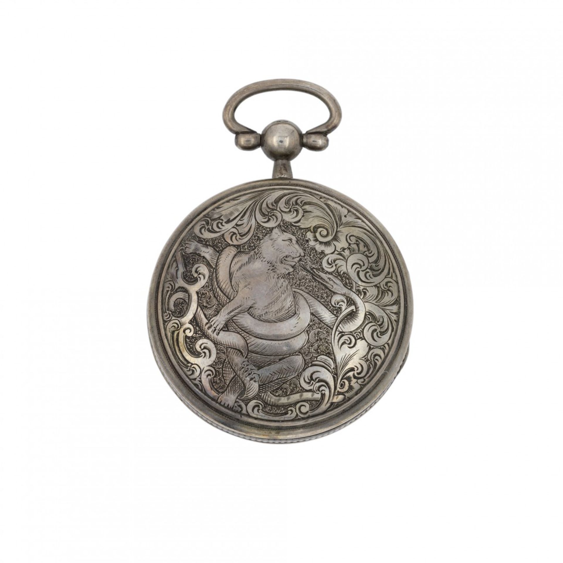 SILVER ENGRAVED WATCH SIGNED GUDIN, CIRCA 1800