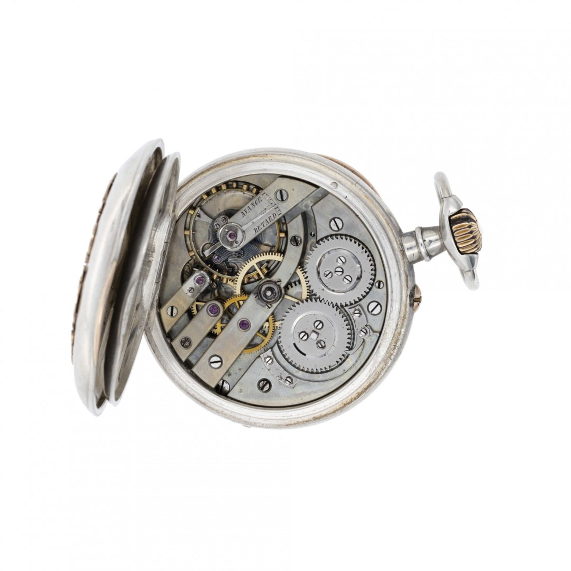 SILVER WATCH WITH MONOGRAM, CIRCA 1890 - Bild 2 aus 4