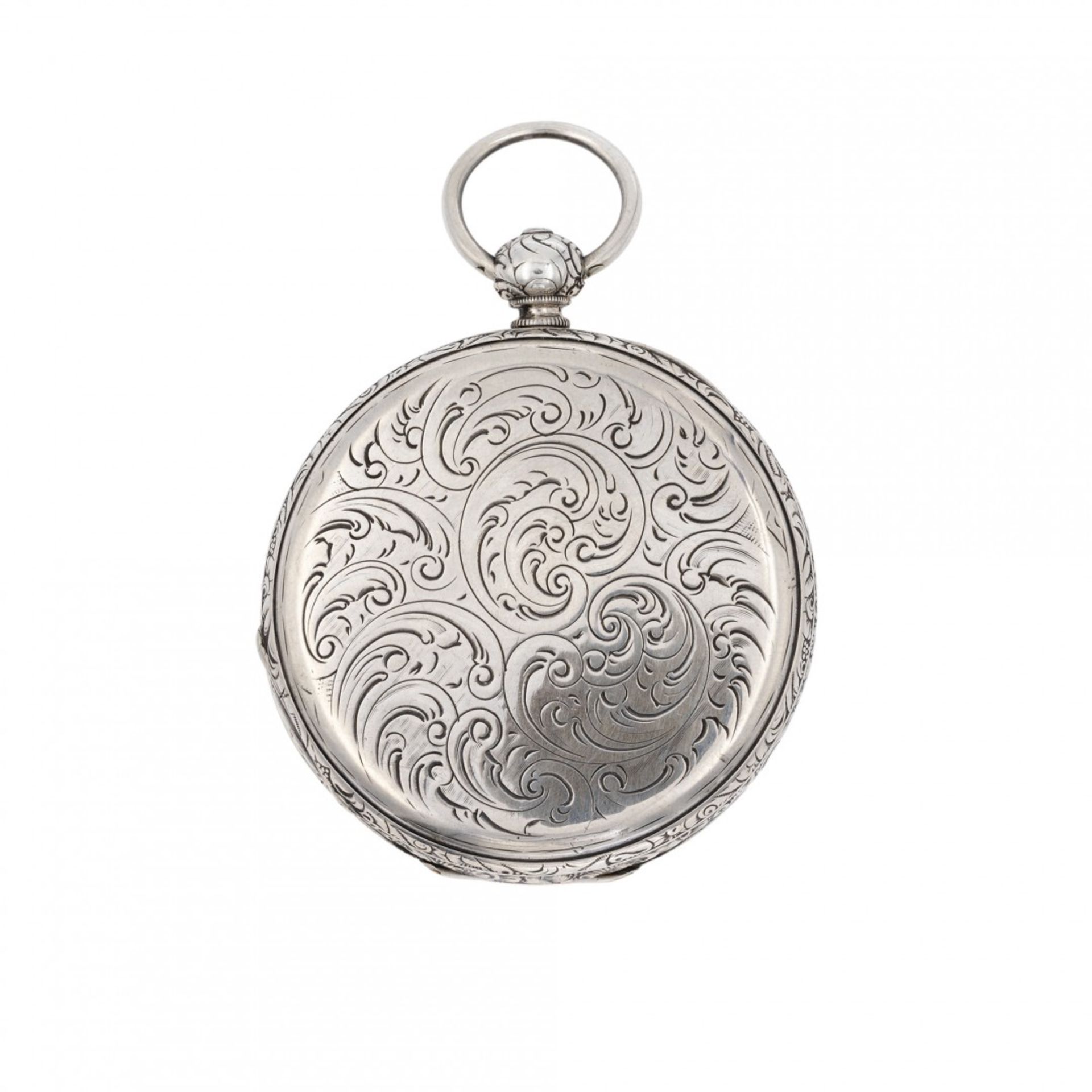 INTERESTING SILVER HUNTER CASE FOR THE ORIENTAL MARKET, CIRCA 1870 - Bild 5 aus 5