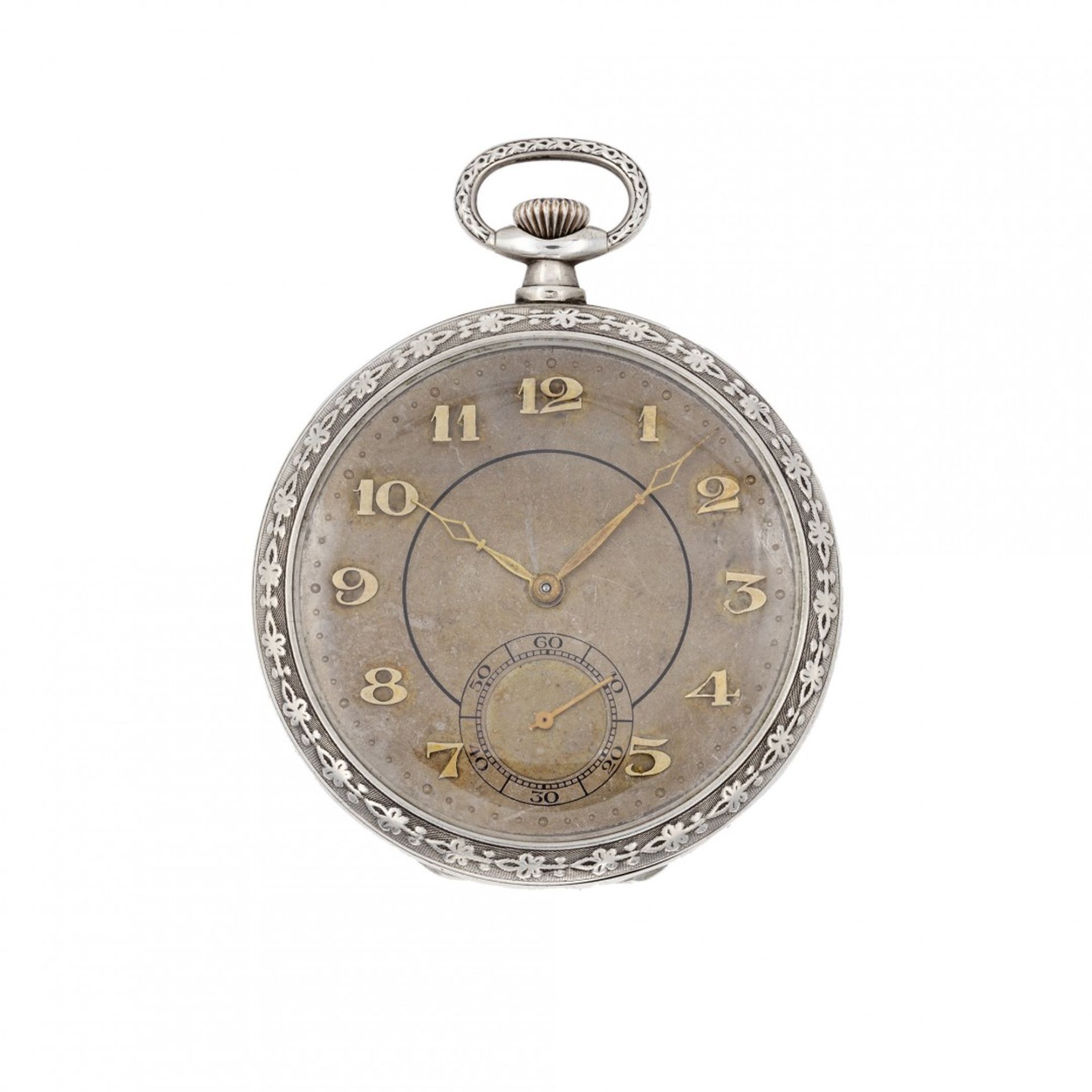 SILVER POCKET WATCH, CIRCA 1910