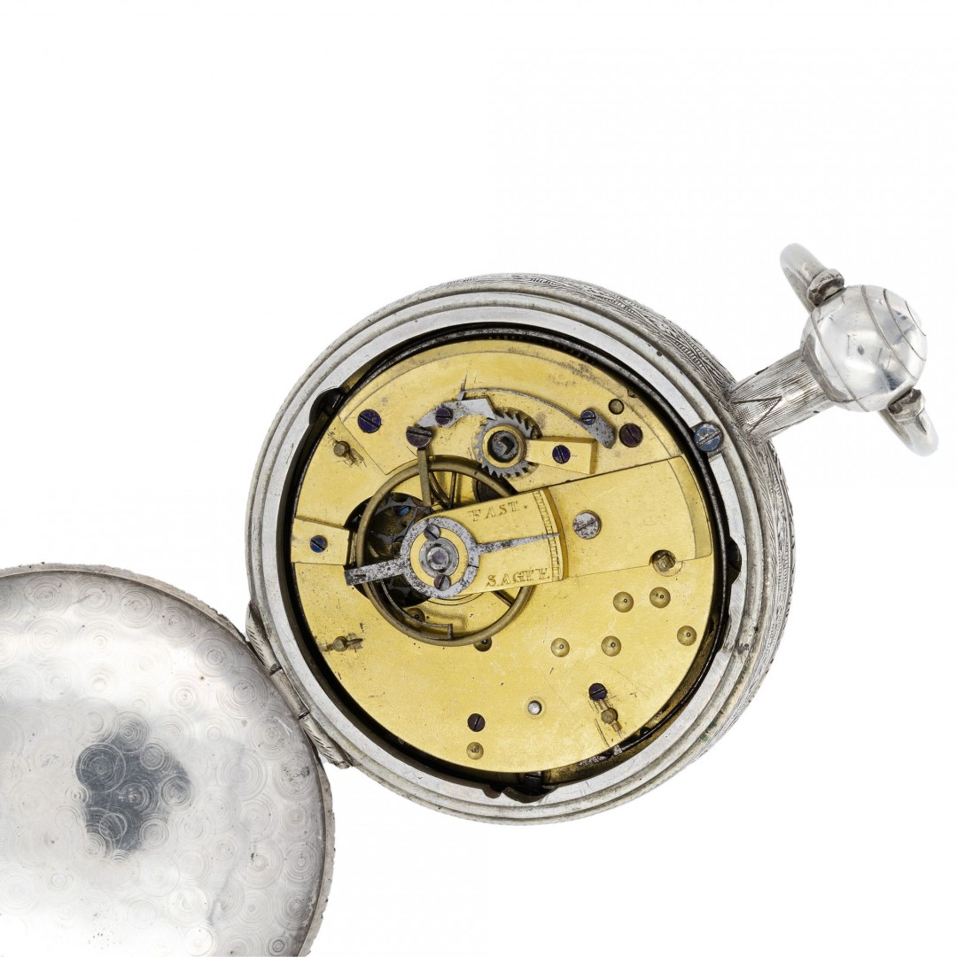 SILVER QUARTER REPEATER WATCH, CIRCA 1830 - Bild 3 aus 4