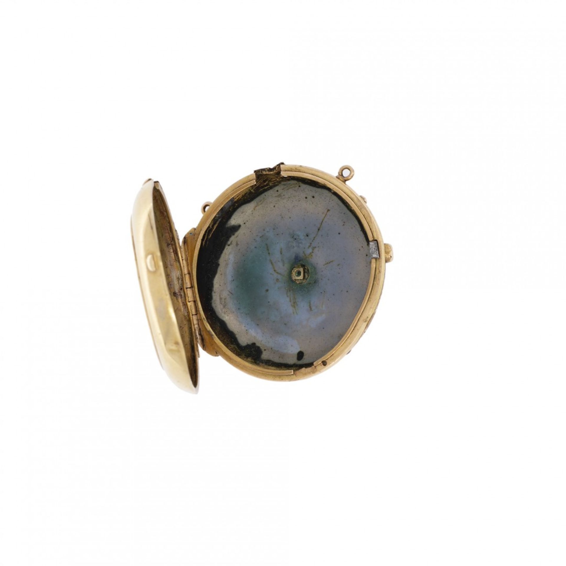 SMALL REPEATER MOVEMENT AND ENAMELED CASEBACK, CIRCA 1780 - Bild 6 aus 6