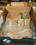 Three boxes of glassware