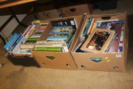 Three boxes of books