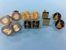 Six pairs of cufflinks