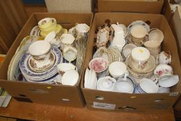 Two boxes of assorted china