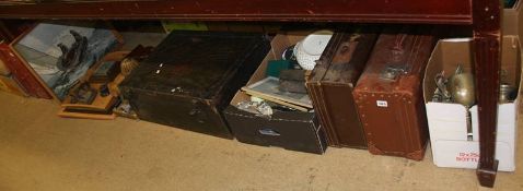 Boxes of assorted, tool box etc.