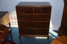 A mahogany chest of drawers