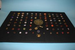 A large collection of 87 National Union Of Miners Badges,some of the enamel badges relate to the