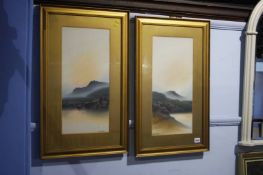 Frank Holme, Pair of watercolours, signed, 'Landscape', 48 x 23cms