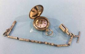 A World War I Officers Compass and a metamorphic watch Albert and a dip pen