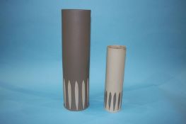 A limited edition Wedgwood vase by Kelly Hoppen, 46cm high and a smaller vase designed by Kelly
