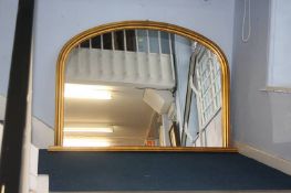 Modern gilt framed over mantle mirror