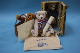 Box containing three bears, various