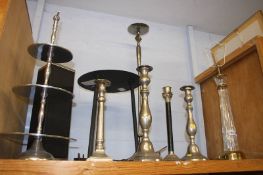 Cake plate, candlesticks etc.