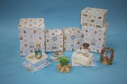 Five figures from 'The World of Beatrix Potter', boxed