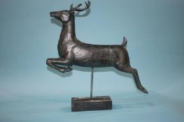 A bronze effect stag